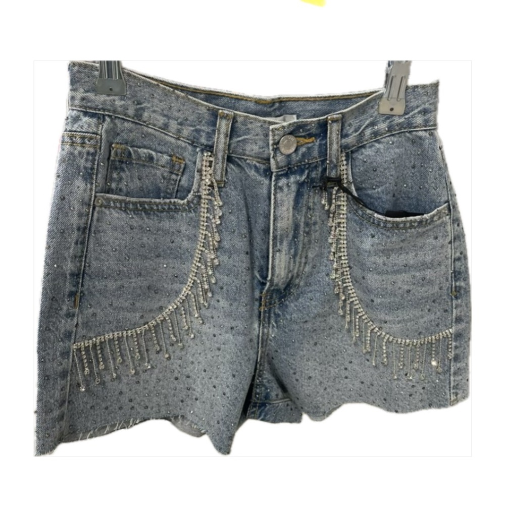 Bling Denim Embellished Women's Shorts